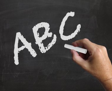ABC Word alfabesinde geçerli olan harfleri ve anaokulu temsil eder