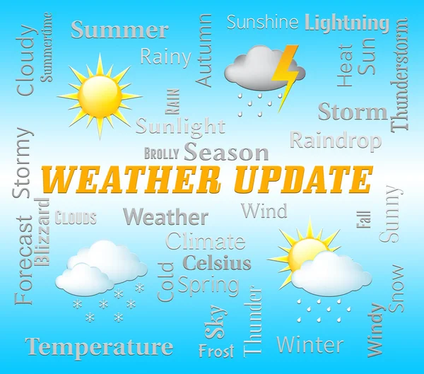 Uppdateringen visar Outlook väderrapporten och prognos — Stockfoto