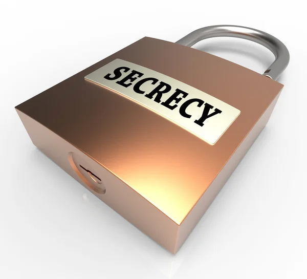 Secrecy Padlock Represents Classified Secret 3d Rendering — Stock Photo, Image