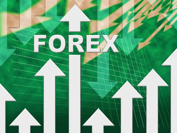 Forex Graph Means Foreign Currency And Exchange — Stock Photo, Image