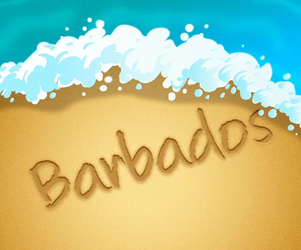 Барбадос свято показує Карибського басейну відпочинок 3d ілюстрація — стокове фото