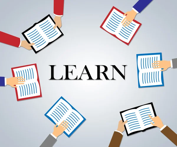 Aprender livros mostra treinamento educação e estudo — Fotografia de Stock