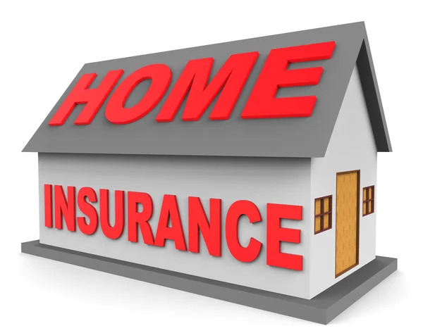 Home Insurance Means Housing Indemnity 3d Rendering — Stock Photo, Image