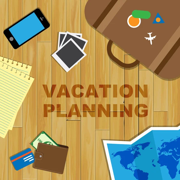 Vakantie Planning Shows tijd af en plannen — Stockfoto