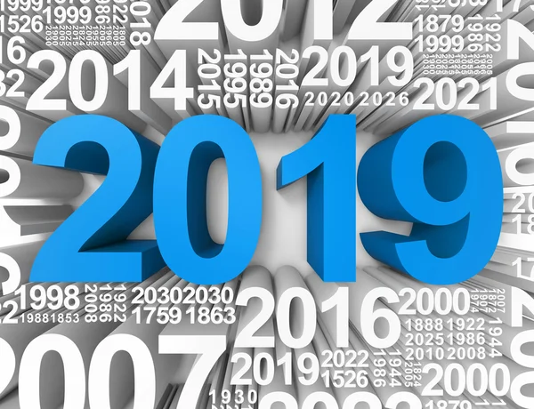 Twenty Nineteen Shows 2019 Planner 3d Rendering — Stock Photo, Image