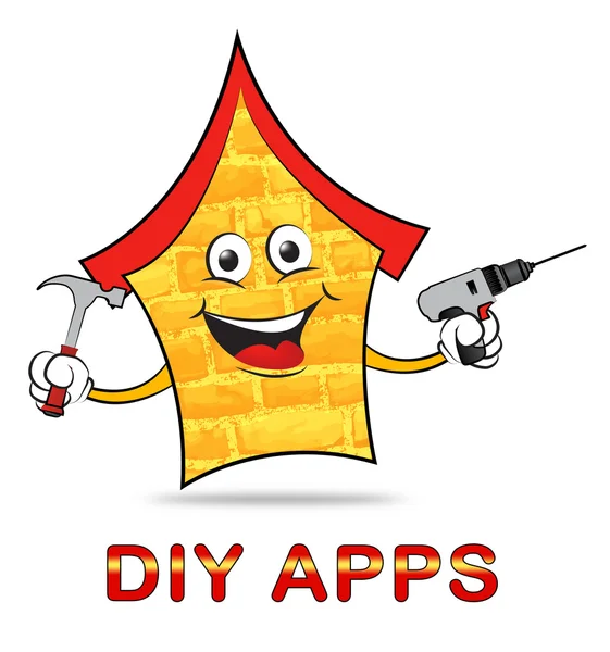 DIY Apps mutatja csináld magad és alkalmazás — Stock Fotó