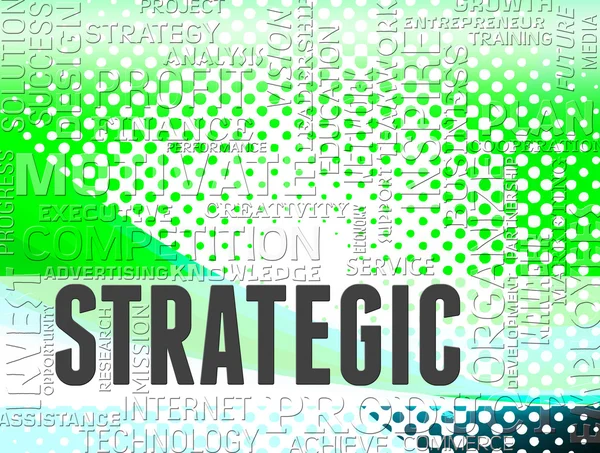 Strategiska ord indikerar affärsstrategi och Plan — Stockfoto
