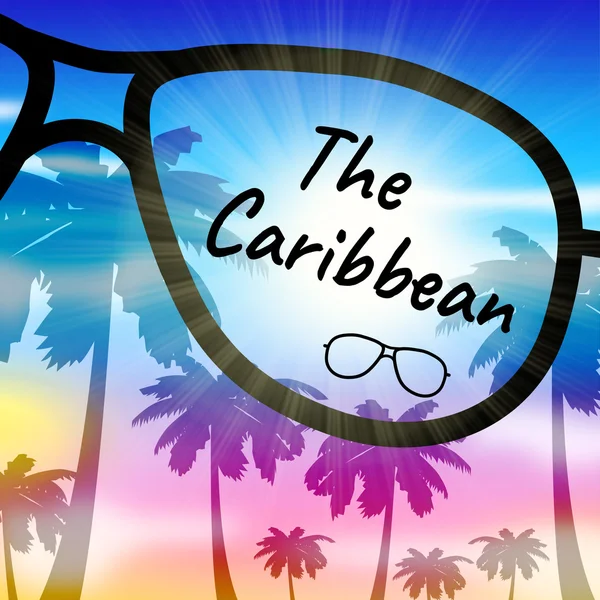 Karayipler tatil tatil tropikal ve sonu gösterir — Stok fotoğraf