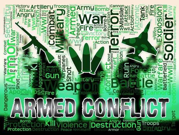Conflicto armado muestra acción militar y batalla — Foto de Stock