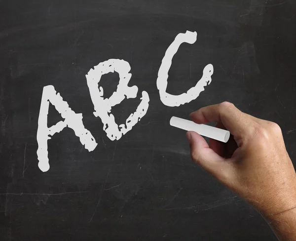 Abc Word rappresenta lettere dell'alfabeto e Kindergarden — Foto Stock