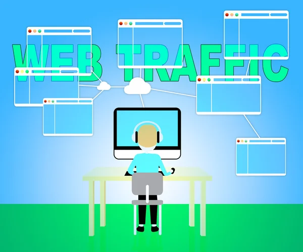 Web Traffic Individual Seo 3d — стоковое фото