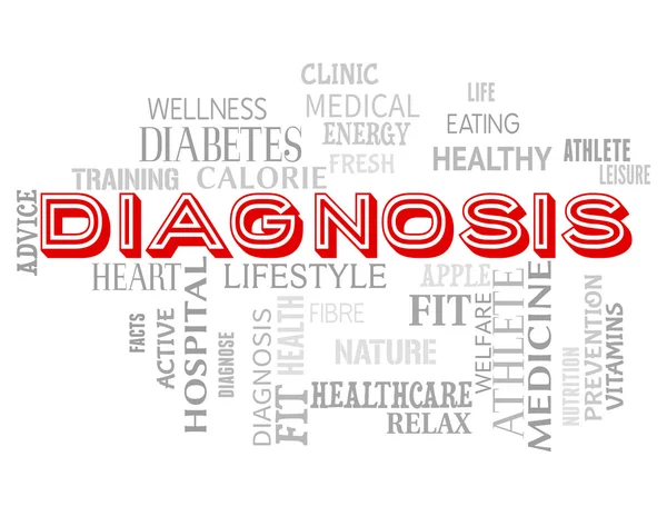 Diagnosis Words Shows Diagnosing Health And Disease — Stock Photo, Image