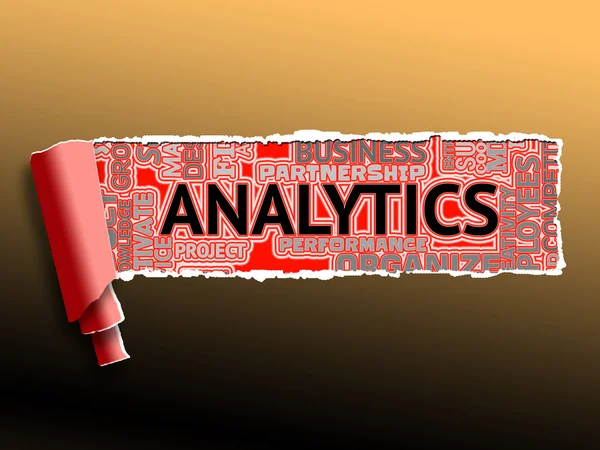 Analytics Word muestra la recopilación de datos de la web —  Fotos de Stock