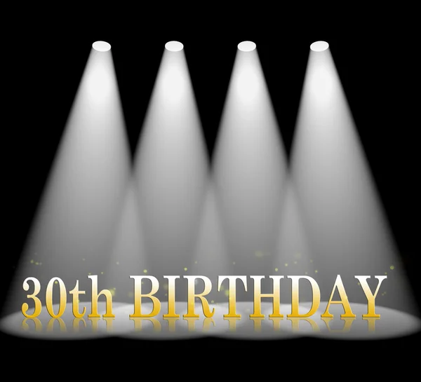 30e anniversaire représente 30e célébration 3d rendu — Photo