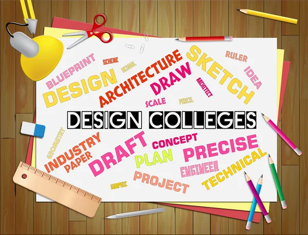 Design Colleges vertegenwoordigt Polytechnics creativiteit en Visualiza — Stockfoto