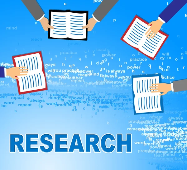 Research Books Represents Gathering Data And Analysis — Stock Photo, Image