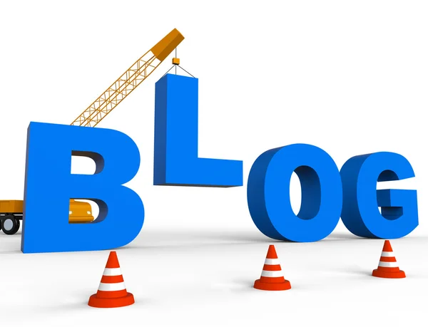 İnşa Blog Internet Weblogs 3d işleme gösterir — Stok fotoğraf