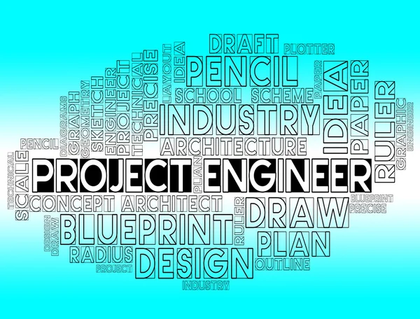 Project Engineer toont Engineering baan of programma — Stockfoto