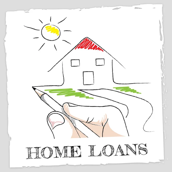 Ev kredileri anlamına gelir Fonu evleri ve borçlanma — Stok fotoğraf