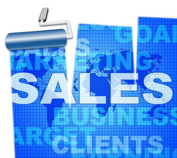 Business Sales Means Trade Selling And Commerce — Stock Photo, Image