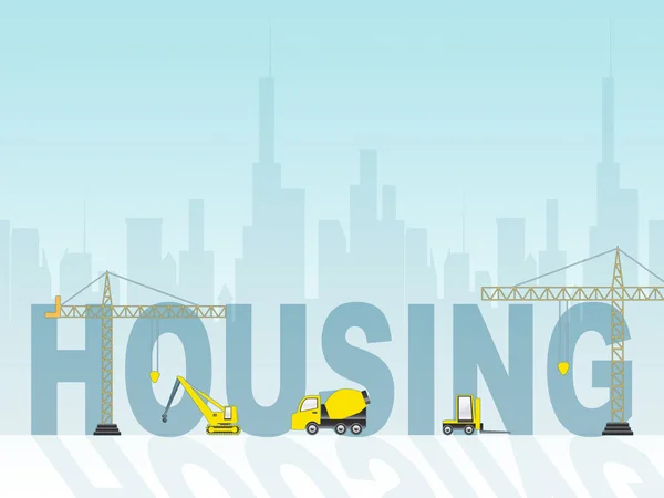 Housing Construction Represents Homes Building 3d Illustration — Stock Photo, Image