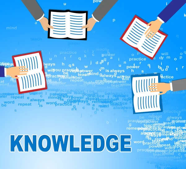 I libri di conoscenza mostrano know how e saggezza — Foto Stock