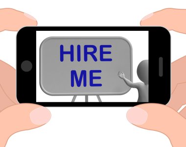 Hire Me Phone Means Applying For Job Vacancy clipart