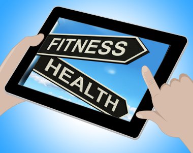 Sağlık ve Fitness Sağlık tablet gösterir iş dışarı