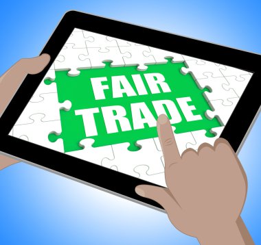 adil ticaret tablet fairtrade dükkan veya satın almak anlamına gelir.