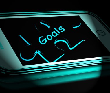 Goals Smartphone Displays Aims Objectives And Targets clipart