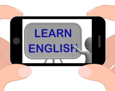 Learn English Phone Means Language Learning And Esol clipart