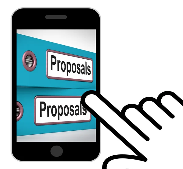 Proposals Folders Displays Suggesting Business Plan Or Project — Stock Photo, Image