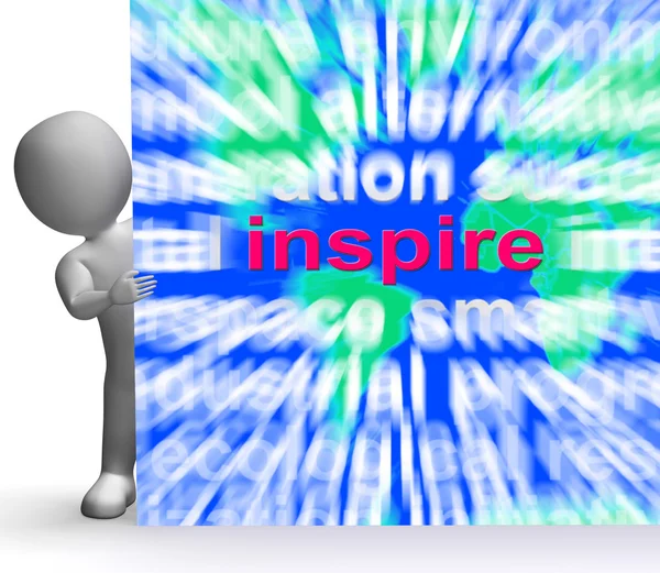 Inspiração Palavra nuvem sinal mostra motivação e encorajamento — Fotografia de Stock