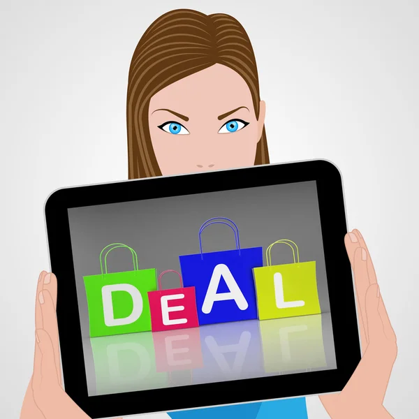 Deal bags zeigt Einzelhandel einkaufen und kaufen — Stockfoto