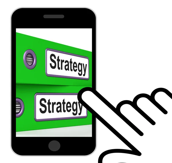 Carpetas de Estrategia Muestra Planificación Estratégica y Proces de Negocios — Foto de Stock