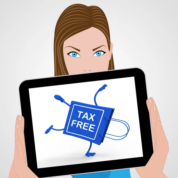 Belastingen gratis handstand boodschappentas wordt weergegeven geen plicht belasting — Stockfoto