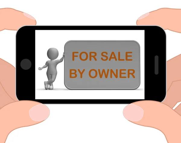 Na sprzedaż przez właściciela telefonu oznacza właściwość lub element aukcji — Zdjęcie stockowe