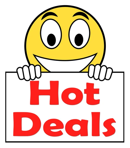 Heißer Deal auf Schild zeigt Schnäppchen Verkauf und sparen — Stockfoto