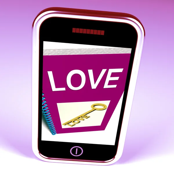 Love Phone Shows Key to Affectionate Feelings — Stock Photo, Image