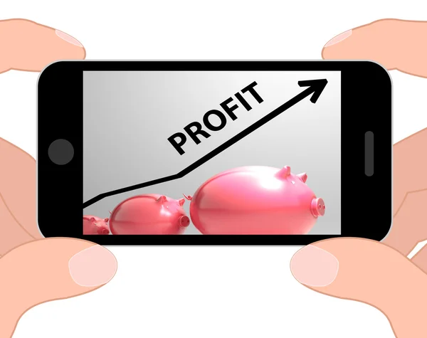 Freccia di profitto Visualizza le vendite e guadagni proiezione — Foto Stock