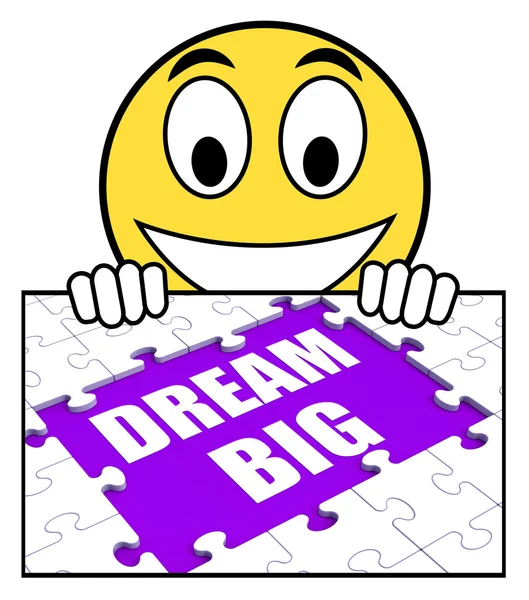 Dream Big Sign Means Ambitious Hopes And Goals — Stock Photo, Image