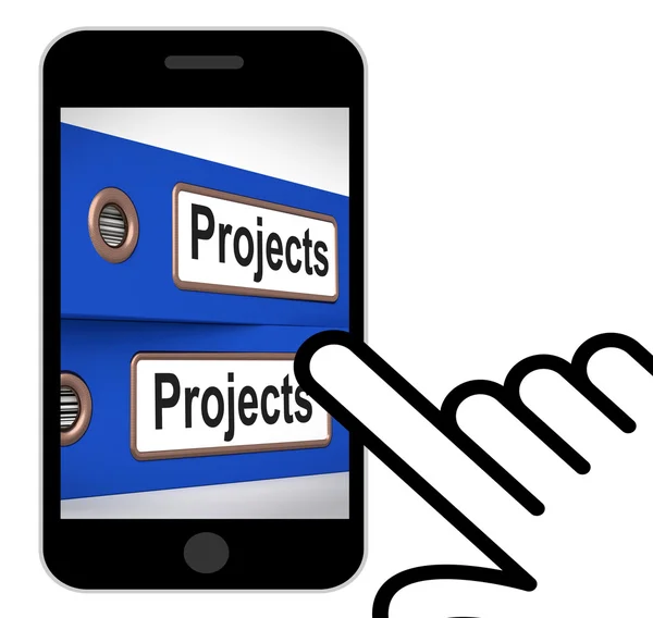 Projektordner zeigt Aufgabenplanung und Projekte — Stockfoto