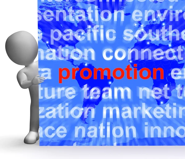 Promotion Word Cloud  Sign Shows Discount Bargain Or Markdown — Stock Photo, Image