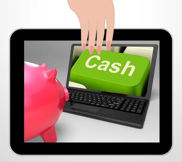 Cash Key Display Finanze online Guadagni e risparmi — Foto Stock