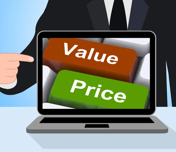 Value Price Computer Mean Product Quality And Pricing — Stock Photo, Image