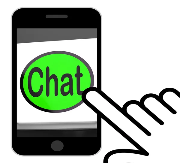 Chatt knappen visar att skriva eller skicka SMS — Stockfoto
