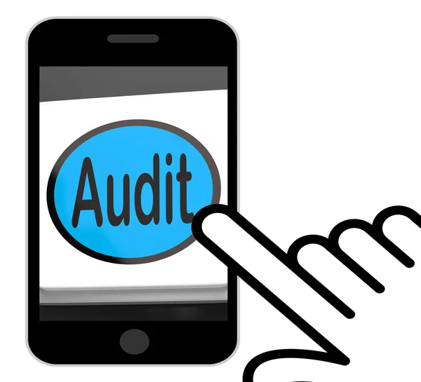 Botón de auditoría muestra validación o inspección del auditor —  Fotos de Stock