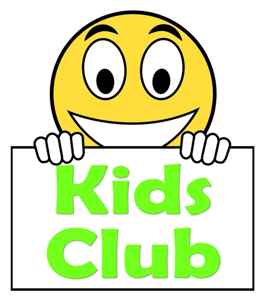 Kids  Club On Sign Means Children's Activities — Stock Photo, Image
