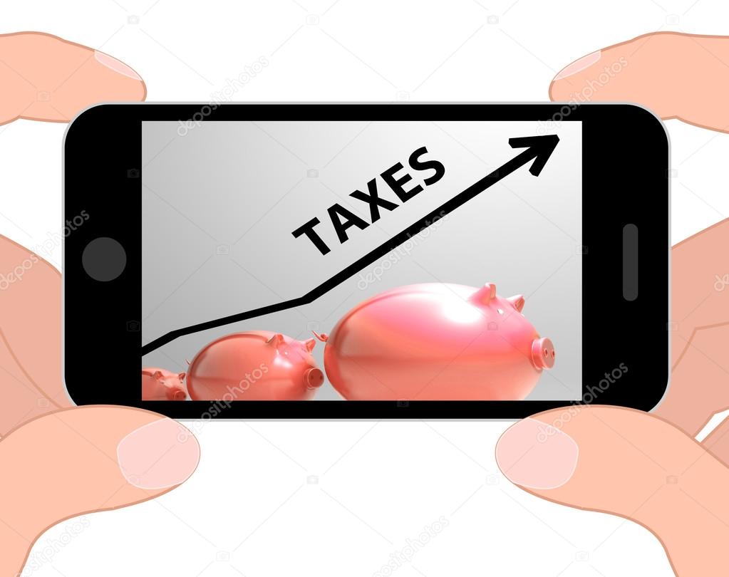Taxes Arrow Displays Higher Taxation And Levies