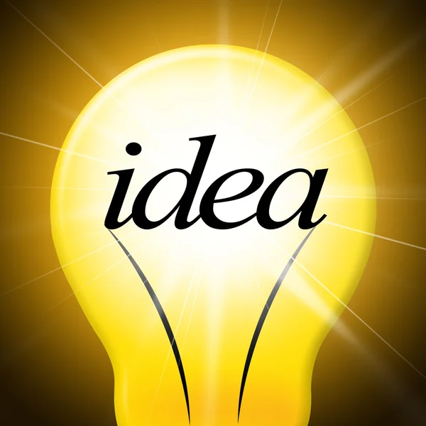 Ideas Lightbulb Represents Creative Conception And Concepts — Stock Photo, Image